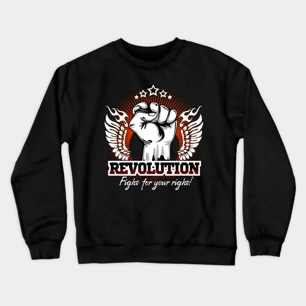 Revolution Crewneck Sweatshirt by Dojaja